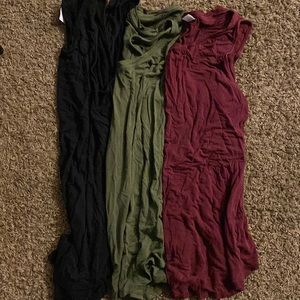 3 old navy luxe tanks, size large